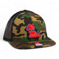 Ole Miss Rebels 3D Wool Blend Flat Bill Hat- Army Camo/ Black