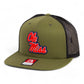 Ole Miss Rebels 3D Wool Blend Flat Bill Hat- Loden/ Black