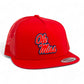 Ole Miss Rebels 3D YP Snapback Flat Bill Trucker Hat- Red