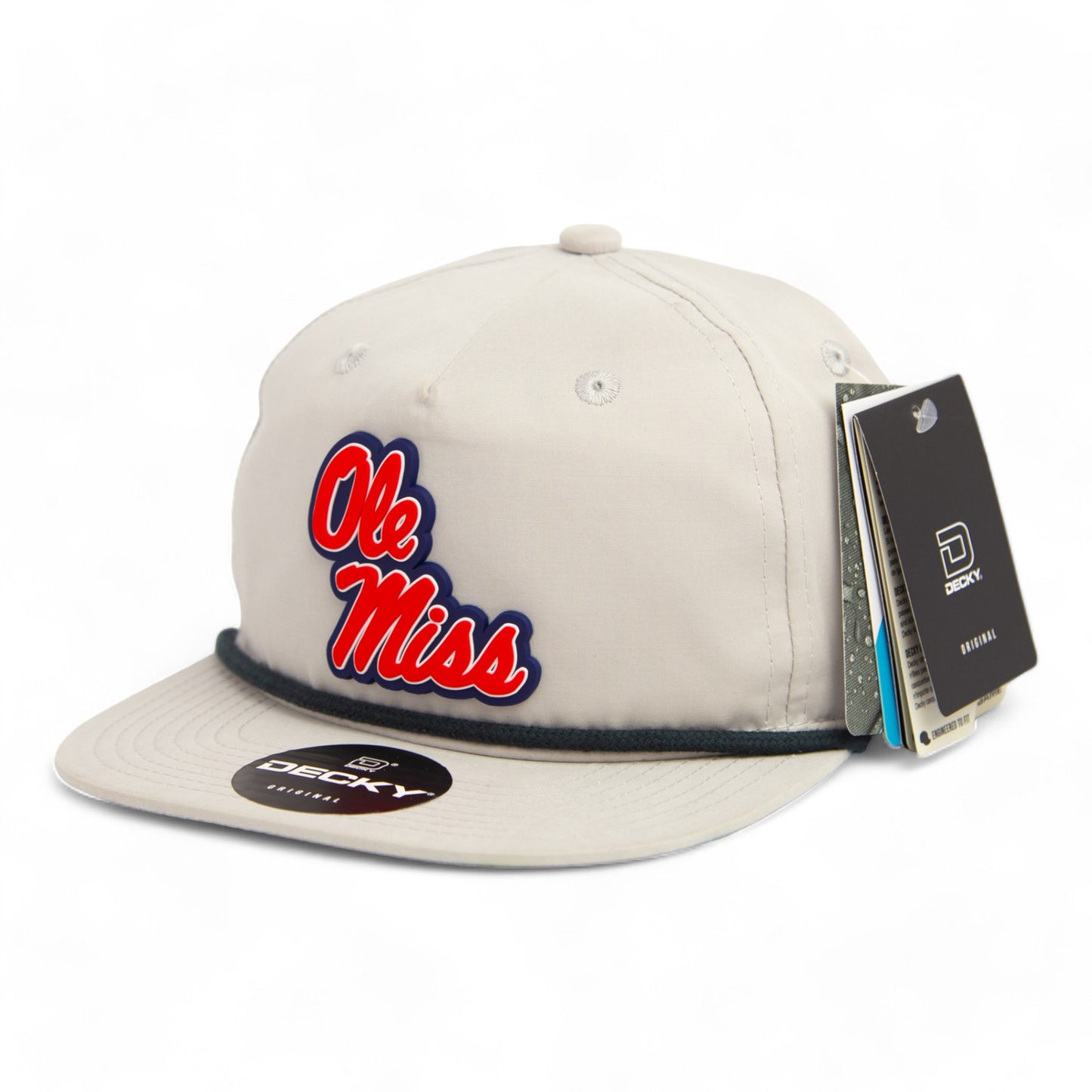 Ole Miss Rebels 3D Classic Rope Hat- Grey/ Charcoal