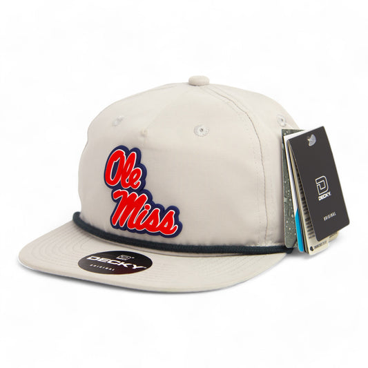 Ole Miss Rebels 3D Classic Rope Hat- Grey/ Charcoal