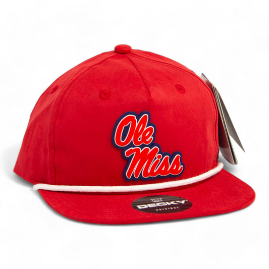 Ole Miss Rebels 3D Classic Rope Hat- Red/ White