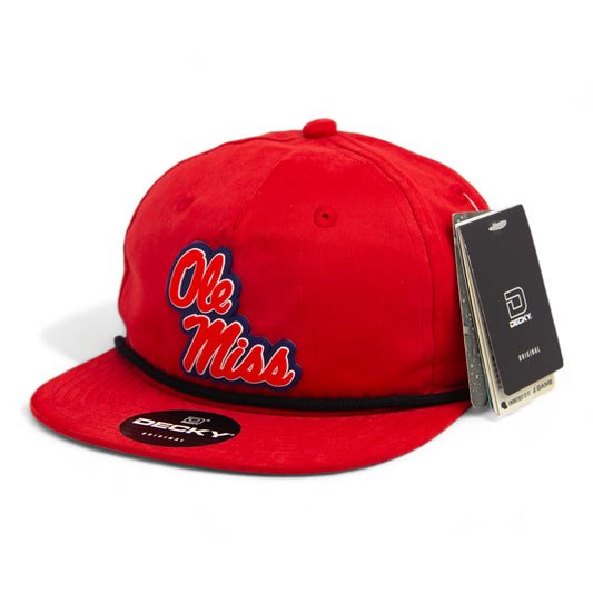 Ole Miss Rebels 3D Classic Rope Hat- Red/ Black