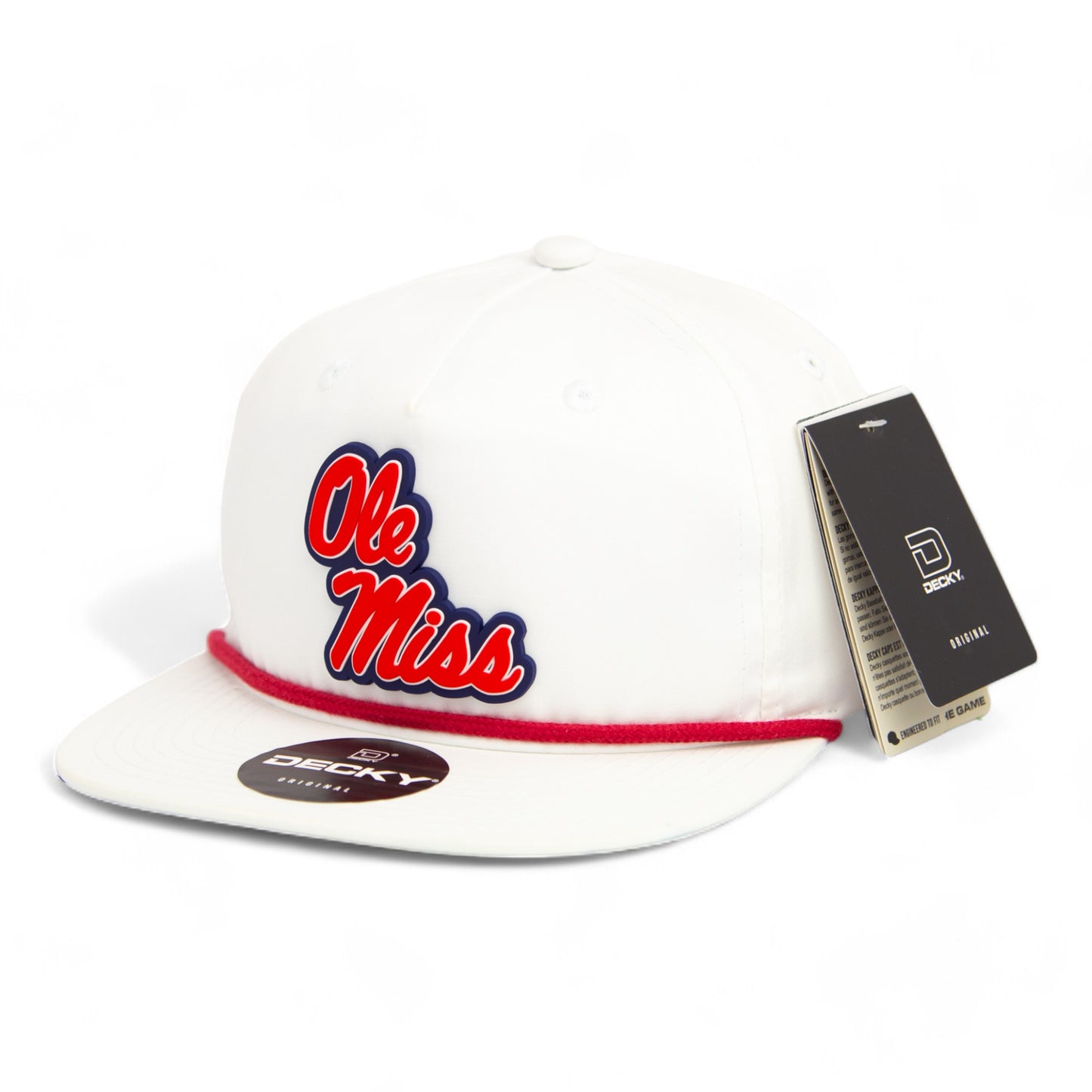 Ole Miss Rebels 3D Classic Rope Hat- White/ Red