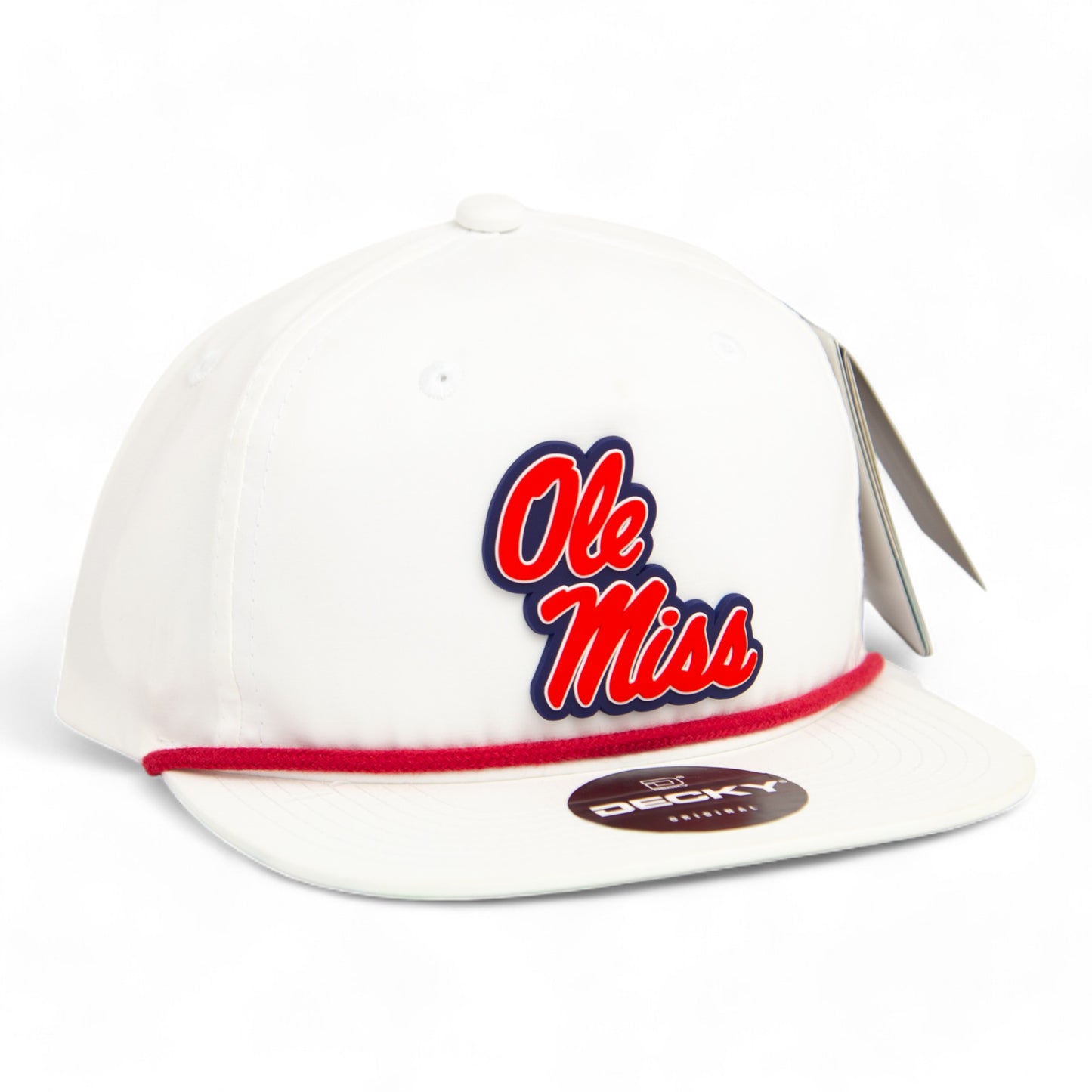 Ole Miss Rebels 3D Classic Rope Hat- White/ Red