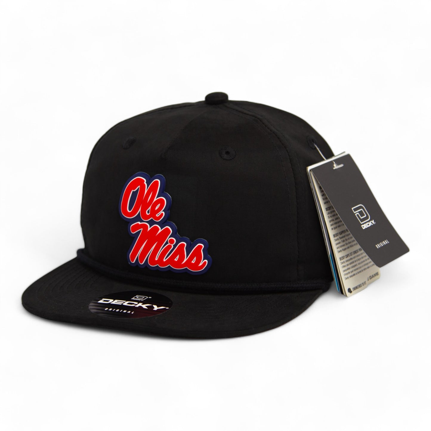 Ole Miss Rebels 3D Classic Rope Hat- Black