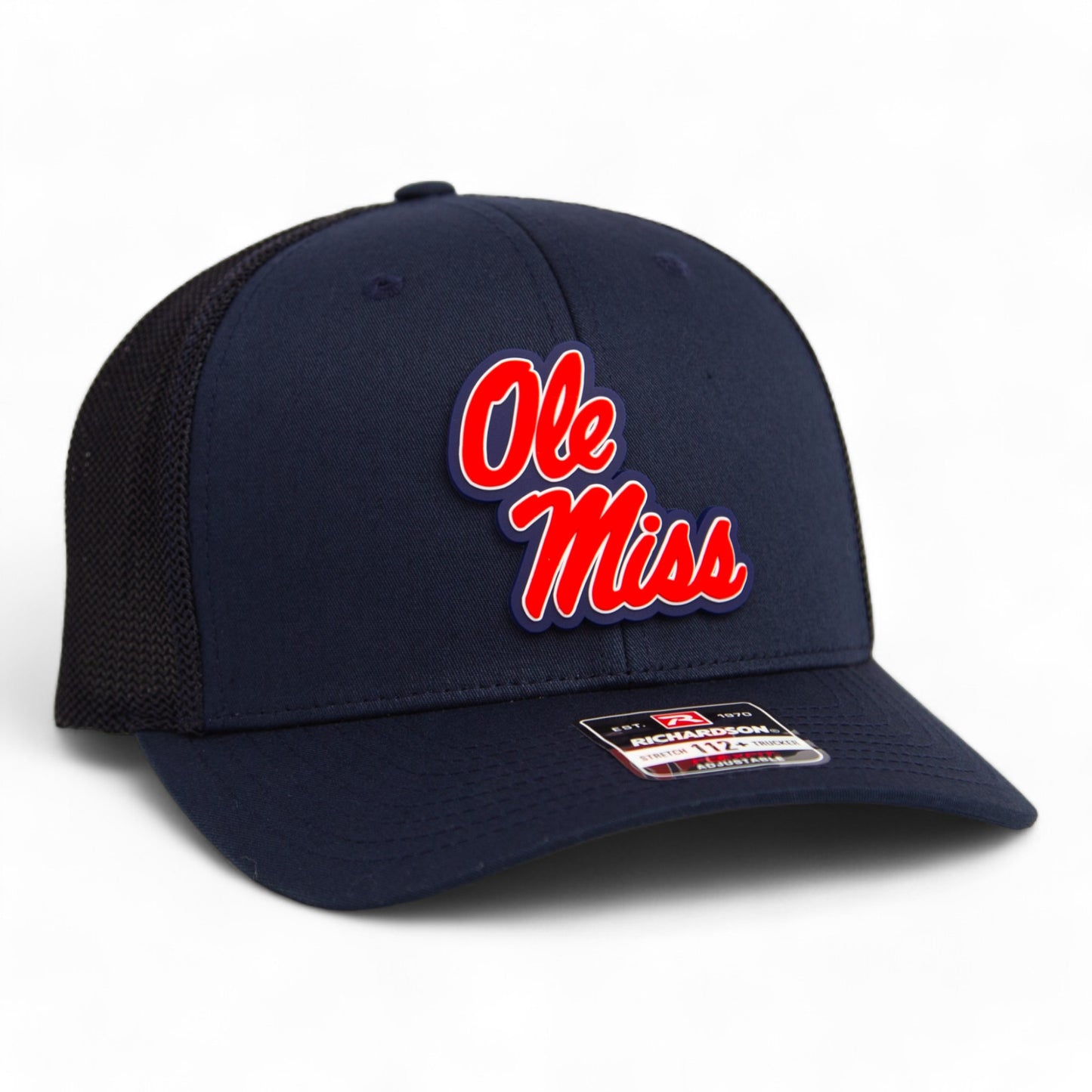 Ole Miss Rebels 3D Snapback Trucker Hat- Navy