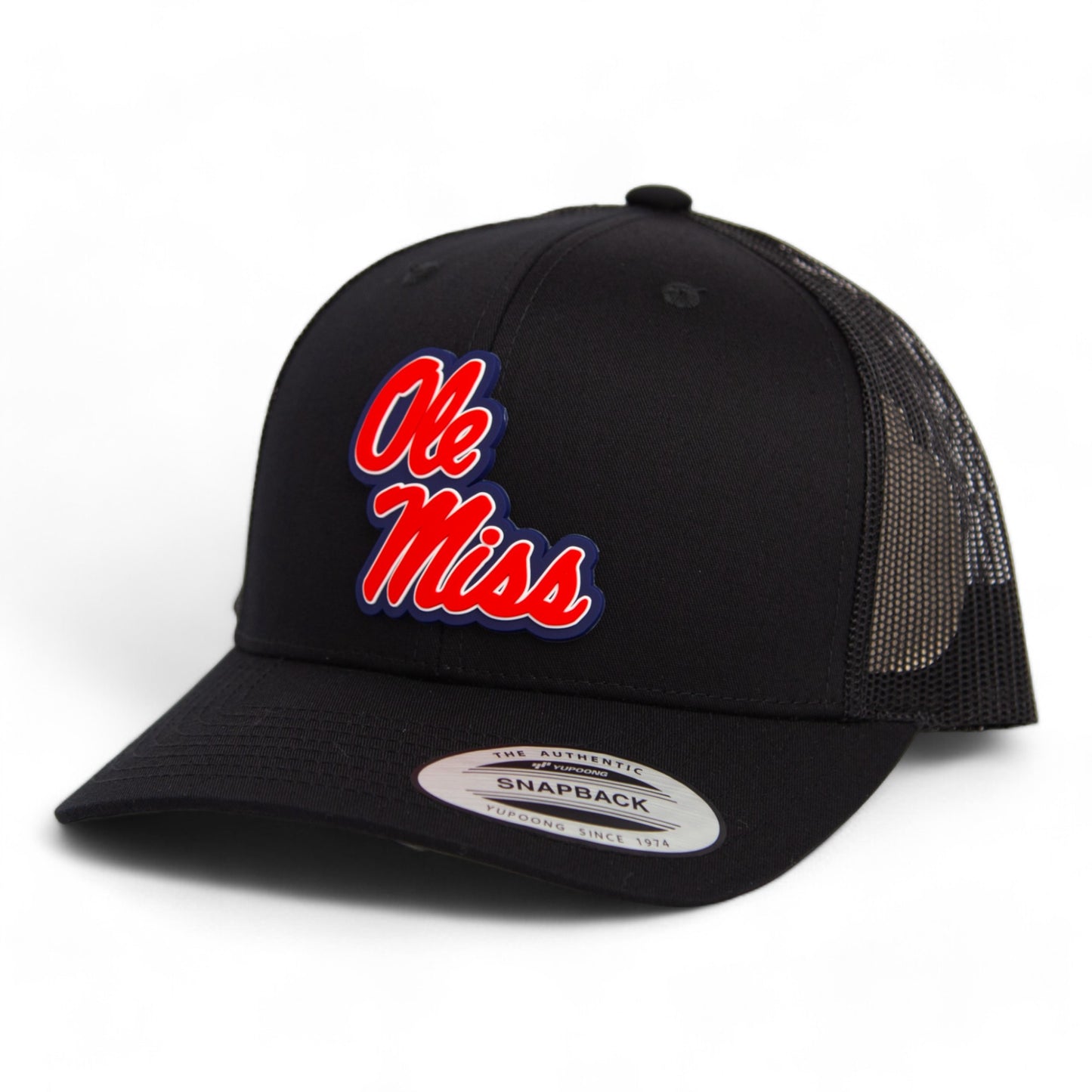 Ole Miss Rebels 3D YP Snapback Trucker Hat- Black