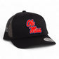 Ole Miss Rebels 3D YP Snapback Trucker Hat- Black