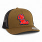 Ole Miss Rebels 3D YP Snapback Trucker Hat- Coyote Brown/ Black