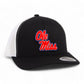 Ole Miss Rebels 3D YP Snapback Trucker Hat- Black/ White