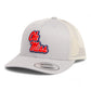 Ole Miss Rebels 3D YP Snapback Trucker Hat- Silver