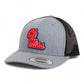 Ole Miss Rebels 3D YP Snapback Trucker Hat- Heather Grey/ Black