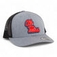 Ole Miss Rebels 3D YP Snapback Trucker Hat- Heather Grey/ Black