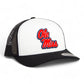 Ole Miss Rebels 3D YP Snapback Trucker Hat- White/ Black