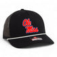 Ole Miss Rebels 3D Snapback Trucker Rope Hat- Black/ White