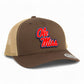 Ole Miss Rebels 3D YP Snapback Trucker Hat- Brown/ Tan