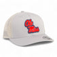 Ole Miss Rebels 3D YP Snapback Trucker Hat- Silver