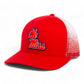 Ole Miss Rebels 3D Snapback Trucker Hat- Fade Red