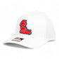 Ole Miss Rebels 3D Snapback Trucker Hat- White