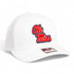 Ole Miss Rebels 3D Snapback Trucker Hat- White