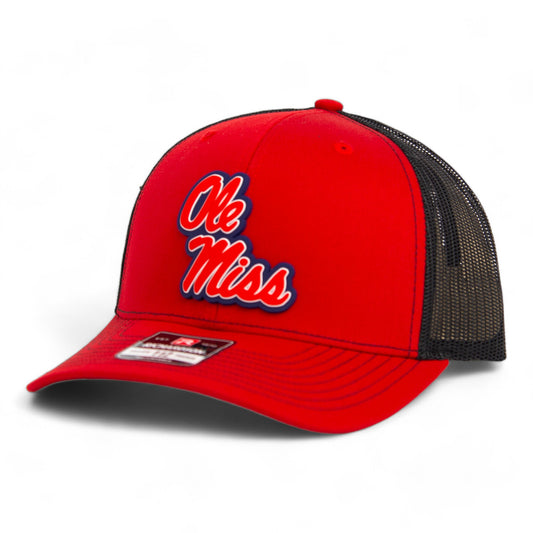 Ole Miss Rebels 3D Snapback Trucker Hat- Red/ Black