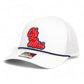 Ole Miss Rebels 3D Snapback Trucker Rope Hat- White/ Navy