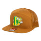 Oregon Ducks Retro 3D Snapback Seven-Panel Flat Bill Trucker Hat- Caramel