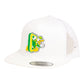 Oregon Ducks Retro 3D YP Snapback Flat Bill Trucker Hat- White