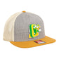 Oregon Ducks Retro 3D Wool Blend Flat Bill Hat- Heather Grey/ Birch/ Biscuit