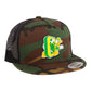 Oregon Ducks Retro 3D YP Snapback Flat Bill Trucker Hat- Army Camo/ Black