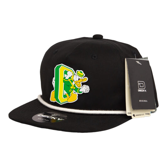 Oregon Ducks Retro 3D Classic Rope Hat- Black/ White