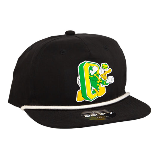 Oregon Ducks Retro 3D Classic Rope Hat- Black/ White