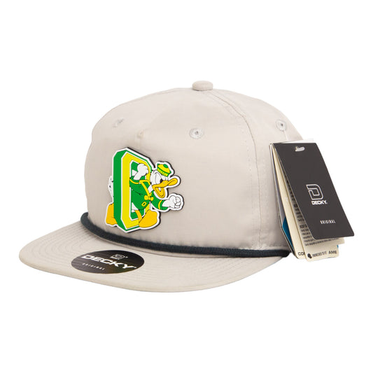 Oregon Ducks Retro 3D Classic Rope Hat- Grey/ Charcoal