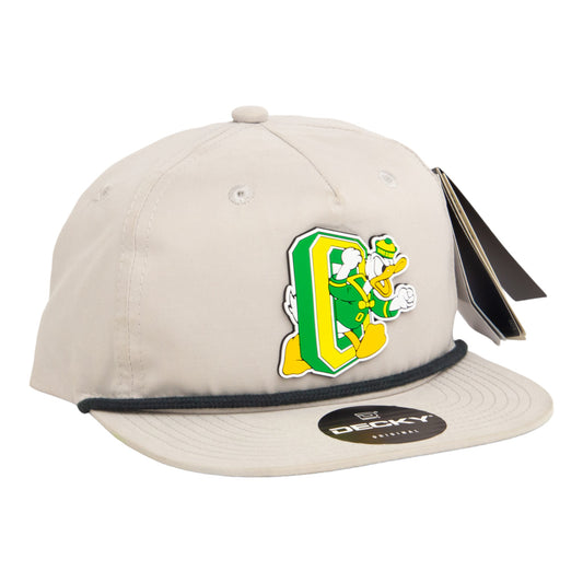 Oregon Ducks Retro 3D Classic Rope Hat- Grey/ Charcoal