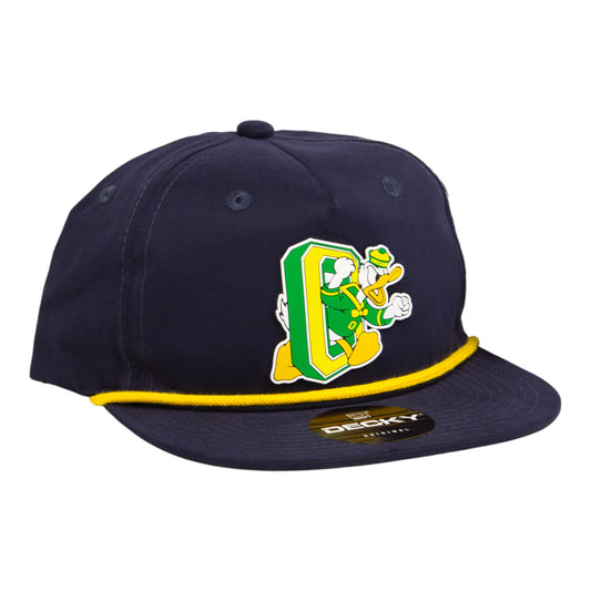 Oregon Ducks Retro 3D Classic Rope Hat- Navy/ Gold