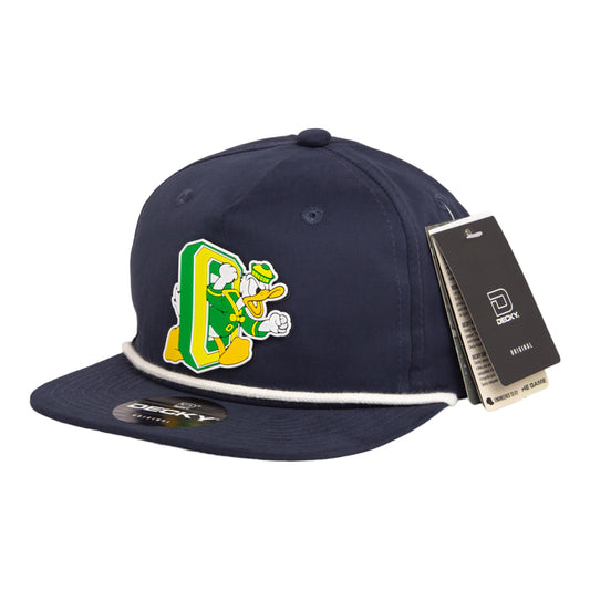 Oregon Ducks Retro 3D Classic Rope Hat- Navy/ White