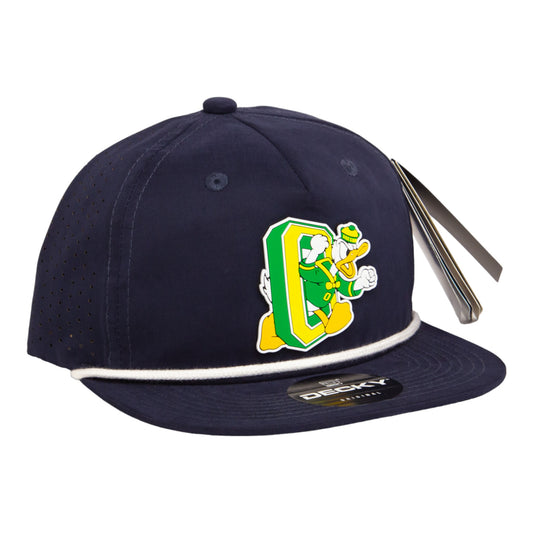 Oregon Ducks Retro 3D Perforated Rope Hat- Navy/ White