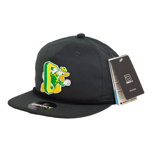 Oregon Ducks Retro 3D Classic Rope Hat- Charcoal/ Black