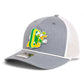 Oregon Ducks Retro 3D Snapback Trucker Rope Hat- Heather Grey/ White