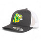 Oregon Ducks Retro 3D YP Snapback Trucker Hat- Charcoal/ White