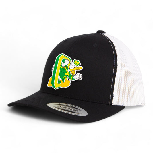 Oregon Ducks Retro 3D YP Snapback Trucker Hat- Black/ White