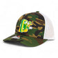 Oregon Ducks Retro 3D Snapback Trucker Hat- Army Camo/ White