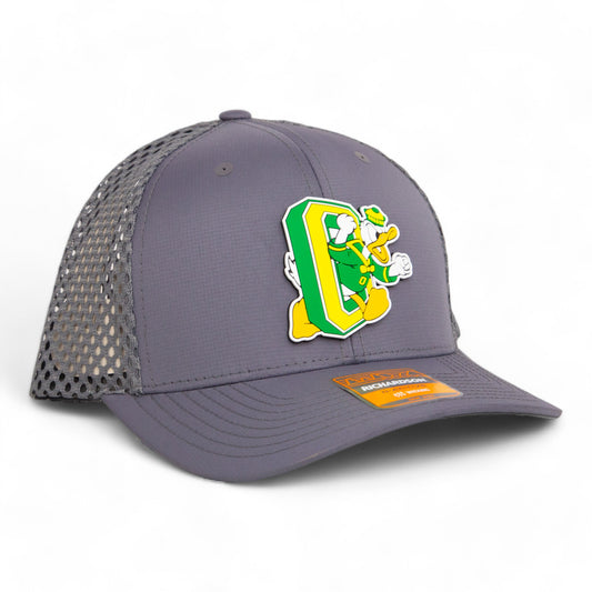 Oregon Ducks Retro 3D Snapback Tilikum Trucker Hat- Charcoal