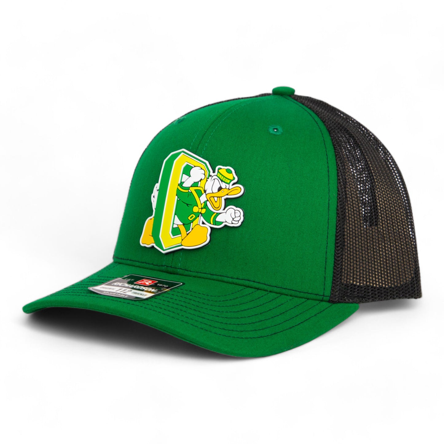 Oregon Ducks Retro 3D Snapback Trucker Hat- Kelly Green/ Black