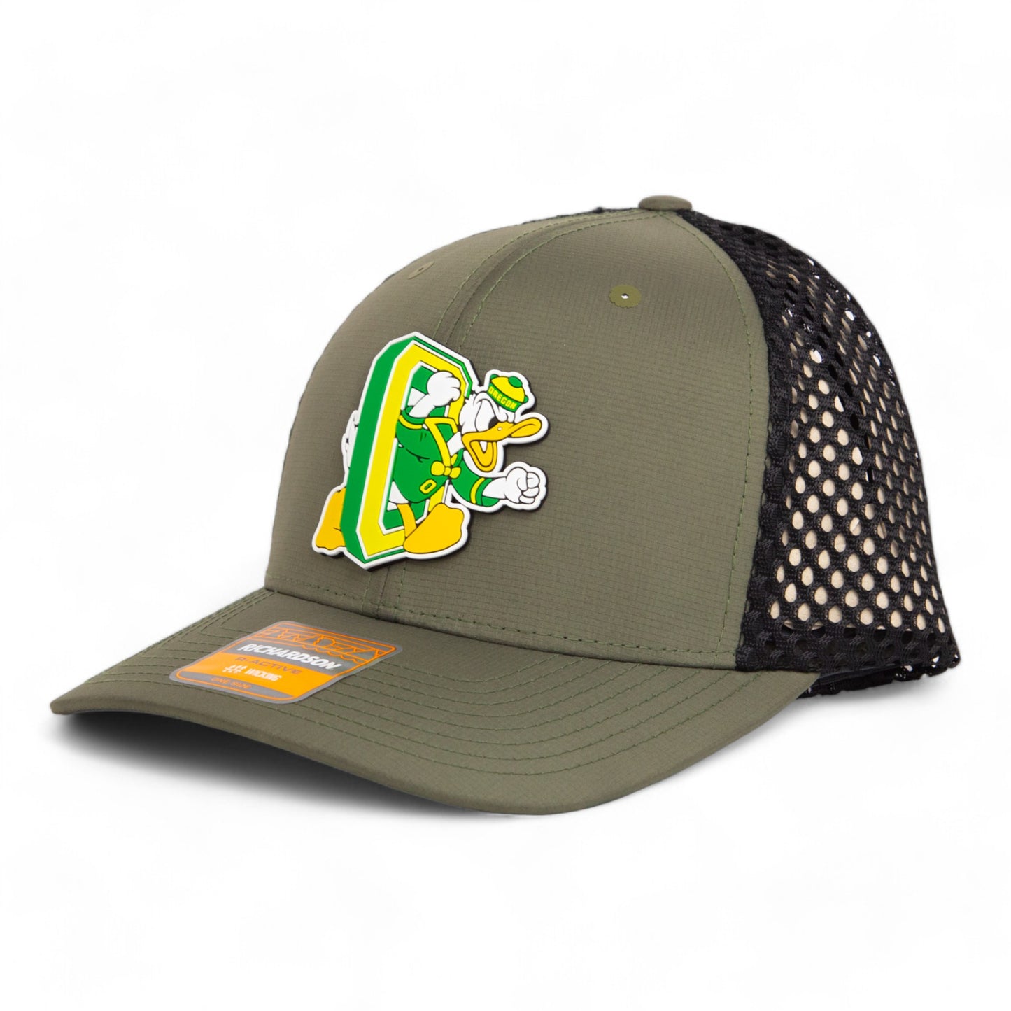 Oregon Ducks Retro 3D Snapback Tilikum Trucker Hat- Loden/ Black