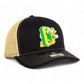 Oregon Ducks Retro 3D Snapback Trucker Hat- Black/ Vegas Gold