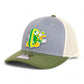 Oregon Ducks Retro 3D Snapback Trucker Hat- Heather Grey/ Birch/ Olive