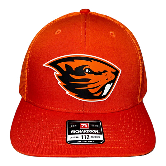 Oregon State Beavers 3D Snapback Trucker Hat- Orange