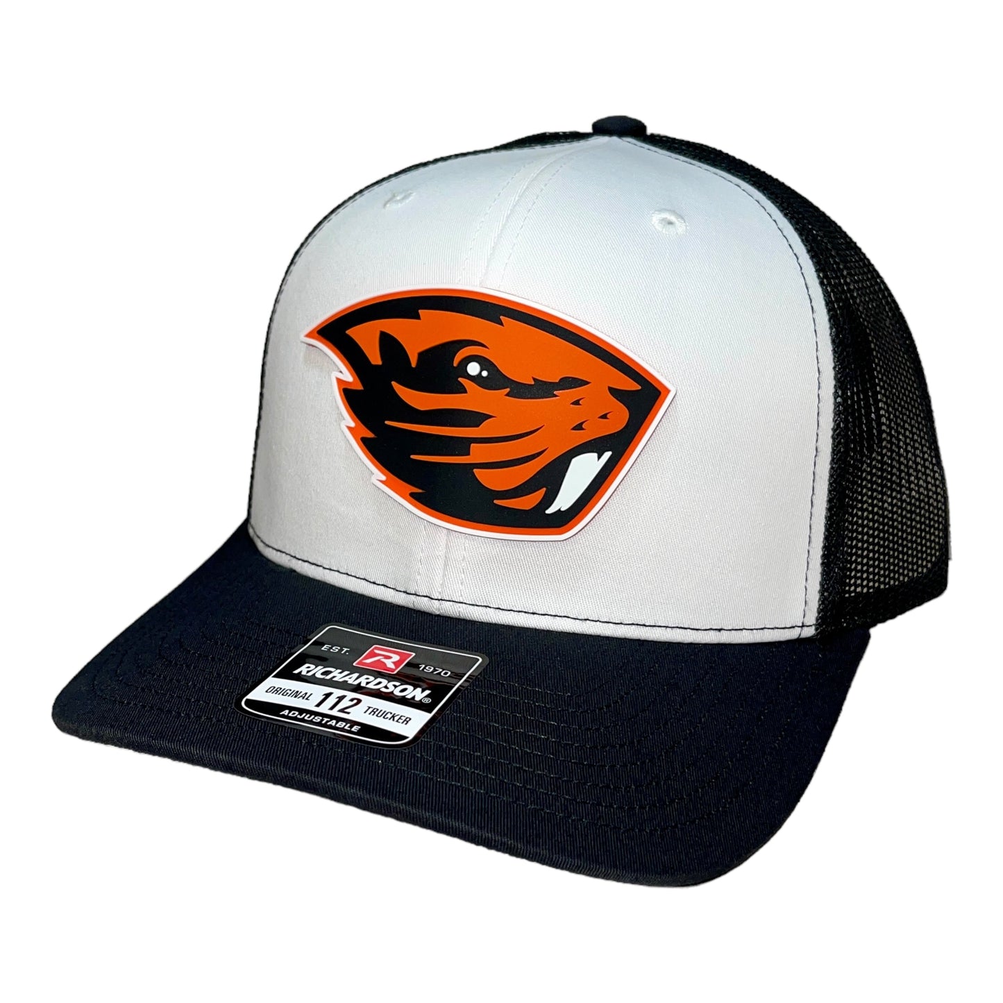 Oregon State Beavers 3D Snapback Trucker Hat- White/ Black